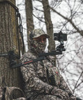 Camera Mounting Arm For Filming Hunts With Video Head No Fuss Lightweight Aluminum Build Beginner Arm For Small Cameras And Cell Phones Durable And Easy To Use Wide Range Of Motion For Smooth Shots mounted on a tree with smartphone