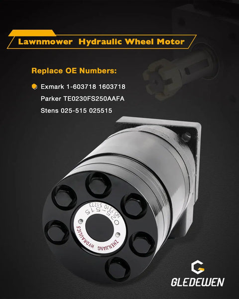 Easy Install Hydraulic Wheel Motor Replacement For Exmark Lawn Mower Fits Turf Tracer Viking Hydro Drive Motor 1-603718 1603718 025-515 025515 TE0230FS250AAFA Premium Quality Durable Design For Tough Jobs