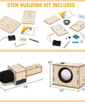 Karaoke STEM Kit For Kids 8 12 Build Your Own Bluetooth Speaker And Microphone DIY Electronics Toy, 7.9 in speaker