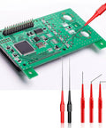 Back Probe Kit With Banana Plug To Copper Alligator Clips For Automotive Test Leads Set and probe pins on circuit board