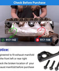 Chevrolet Exhaust Manifold Repair Clamp Heavy Duty Fit For Chevy Avalanche Silverado showing fit check for proper manifold alignment