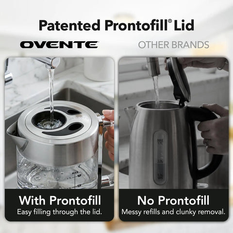Comparison of Lightning Fast 1.7L Glass Electric Kettle With Stainless Steel Base Cordless 1500W Boiler vs other kettle