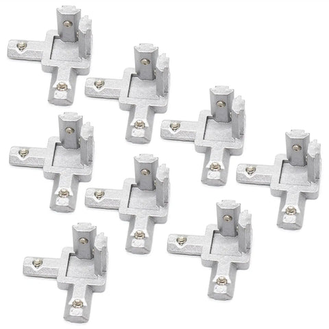 Smooth Operator Zinc Alloy Corner Braces Plus Shelf Brackets, eight heavy duty brackets for T Slot aluminum framing.