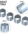 Four Piece Set Of Precision Cylinder Head Dowel Pins For LS LT Gen 3 4 5 Engines LQ4 LQ9 L83 L86 Vortec 5.3L 6.0L Helps Perfect Alignment And Prevents Gasket Leaks During Rebuilds And Swaps displayed with close-up details