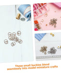 150 Pieces Mini Belt Fasteners Alloy Buckles For Sewing Crafts small metal buckles with single prong for doll clothes.