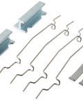 Premium Disc Brake Hardware Kit With Heavy Duty Retention Clips Robust Coil Springs And Exact Fit Clevis Pins for pedal maintenance.