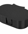 Bulletproof Ccs Charging Port Cover For Tesla Model 3 And Fisker Ocean, black durable plastic, compact design, easy flip lock.