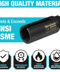 O2 Oxygen Sensor Socket 22mm For Three-Eighths Inch Drive With Side Wire Gate Chrome Vanadium Steel Removal And Installation Tool