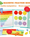 Hands On Magnetic Fraction Kit For Kids With 102 Piece Tiles And Discs Demonstration Book Classroom Ready Math Manipulatives