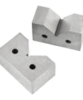 Industrial Grade Cast Iron V Block Set Two By One And Three Eighths By Seven Eighths Inch With Machined Square And Parallel For Precision 0.0001 Inch Accuracy Built Tough Heavy Duty Workholding For Milling And Drilling, matched pair