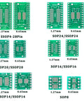 90 Piece SMD To DIP Adapter Set Double Sided PCB Converter Board For IC Chips Read Write Socket SOP TSSOP MSOP Program Repair And Maintenance
