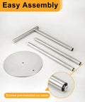 Assembly parts for Freestanding Toilet Paper Holder Stand In Brushed Nickel, Stainless Steel, Weighted Base So It Stays Put