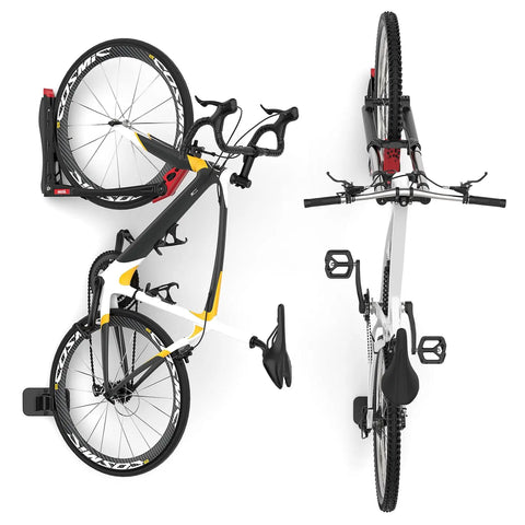 No Sweat Swivel Wall Mount Bicycle Rack With Rock Solid U Shaped Wheel Cradle Hanger Keeps Tires Totally Scratch Free Stress Free Garage Storage Solution For Cyclists