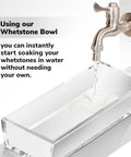 Pro Grade Knife Sharpening Kit With Whetstone Bowl, 15-Piece Set, water filling transparent whetstone bowl