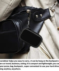 Durable Grab And Go Carrying Case For T7 And T7 Touch Portable SSD on black backpack with carabiner attached
