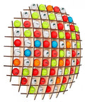 Rad Ball Shaped Golf Ball Display Case For Collectors, Holds Up To 78 Golf Balls, Cool Wall Art, Easy Mount, Wood Material