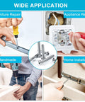 Applications of Top Notch 750 Piece Stainless Steel Fastener Set for furniture, appliance, handmade, and home installation projects.