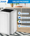 Replacement Filters For MA Series Model 50 Air Purifier 3 In 1 With Activated Carbon No Fuss Easy Tool Free Install 2 Pack