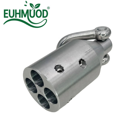 Heavy Duty 2 And A Half Inch Cable Wire Pulling Tool Made From Stainless Steel For Tough Jobs With Rust Proof Lifting Rings, showing side view.