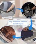 Steps for installing Beefed Up Dryer Lint Filter Replacement For LG And Kenmore Elite Dryers with stainless steel mesh screen