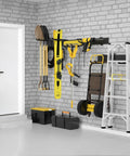 64 Inch Garage Storage Wall Mount Tool Organizer With 620Lb Load Capacity Heavy Duty Metal Hooks holding tools in garage