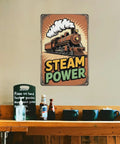 Old School Cool Dope Retro Steam Locomotive Metal Sign For Living Rooms Cafes Garages Vintage Tin Decor 12 x 8 Inches Durable Iron With High Resolution Print And Long Lasting Color