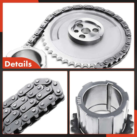 Engine Timing Chain Kit OHV V8 4.8L 5.3L 5.7L 6.0L For Chevy GMC Pontiac Isuzu Saab Hummer Cadillac Buick Express details