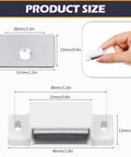 Image showing 24 Pack Heavy Duty Cabinet Magnets With 15lb Holding Power Magnetic Door Catch Kit Includes 48 Screws dimensions