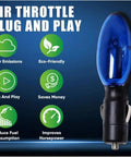 Fuel Sync Device To Boost Gas Mileage, Quick Plug And Play Car Gas Saver, Portable 12V MPG Booster with blue lighting