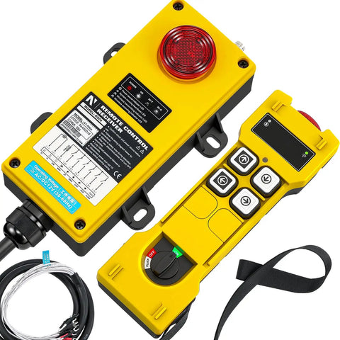 Crane Remote Control 12V 4 Button Wireless Hoist Controller For Industrial Cranes And Trucks Long Range 328 Feet Electric Lift Switch