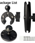Heavy Duty Trolling Motor Stabilizer With Adjustable Shaft Clamp For Smooth Sailing And Serious Anti Vibration Grip On Rough Days featuring a durable black clamp and ball mount components.