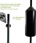 Slide On Torpedo Steel Squirrel Baffle With 6.125 Inch Diameter And Textured Powder Coat For Outdoor Bird Feeders