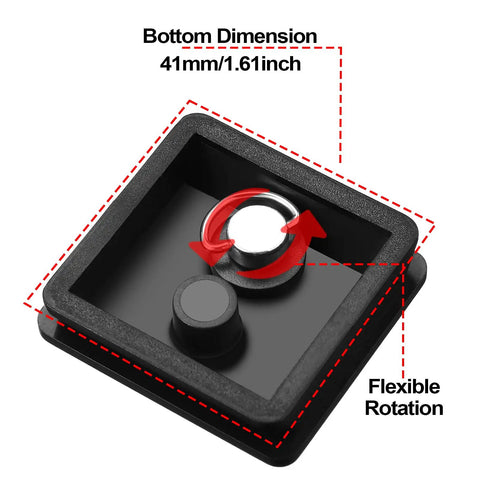 Two Pack 41mm Quick Release Plates For Tripod Ball Heads Compatible With Ambico V0552 V0554 Sunpak 7500 Pro 7500TM 7575 Kalimar Pro Tech V40 Replacement, PVC and aluminum