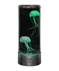 Large Round LED Jellyfish Lamp With 18 Color Changing LEDs For Soothing Sensory Aquarium Decor featuring two lifelike jellyfish