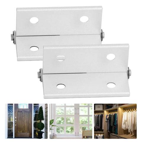 Heavy Duty Aluminum Door Hinges for Cabinets and Furniture Featuring Slick Resin Bushings High Hardness Construction for Ridiculous Durability and Zero Friction Motion in Every Swing Set of 2, shown from the front.
