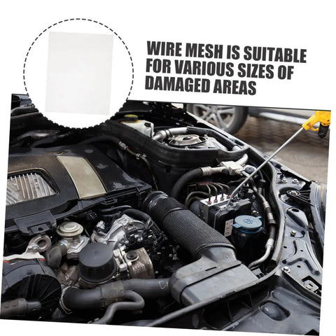 Six Piece Metal Mesh Bumper Repair Kit DIY Friendly For Durable Welding Screen application on car engine bay