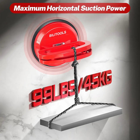 100 Lb Aluminum Glass Suction Cup With Locking Handle Heavy Duty Vacuum Lifter For Moving Tile Marble Panel Door Window Installer Tool in use, showing suction power and handling large glass.
