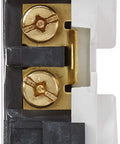 5822-W Straight Blade Single Receptacle 250 Vac 20 A 2 Pole 3 Wire White With Heavy Duty Brass Contacts Large Head Terminal Screws Captive Mounting Screws And Backed Out Staked Terminals No Hassle Wiring side view