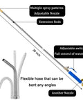 High Pressure Power Washer Wand With Hydro Jet Spray, Flexible Water Wand And 3 Nozzle Set shown with extension rods and adjustable nozzle