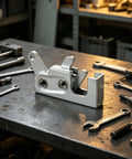 Space Saving Flush Design Heavy Duty RV Cabinet Door Latch With Galvanized Steel Push To Close on workshop table