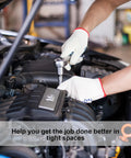 Mechanic using Five Piece Quarter Inch Drive Extension Bar Set With Four Extensions 2 Inch 3 Inch 4 Inch 6 Inch Plus Universal Joint Socket