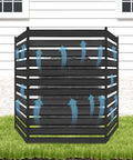38 Inch Wide By 42 Inch High Air Conditioner Fence Screen Three Panel Outdoor Enclosure for Pool Equipment and Trash Can Privacy Fencing Panels Made From Weather Resistant Metal