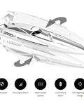 Massive 25 Inch RC Boat With Brushless Water Cooled Motor Reaches 30 MPH, 2.4GHz Remote Control For Adults, side view