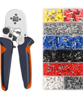 Grab This Awesome ELUKHT Ferrule Crimping Tool Kit With 1200 Insulated Wire Terminals, Perfect For Quick Electrical Repairs Or DIY Projects Thanks To Its Durable Ratchet Design And Wide Range Compatibility. Ratchet crimping tool with color-coded terminal kit