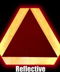 Heavy Duty Aluminum Slow Moving Vehicle Triangle Sign With Reflective Surface for night visibility, 15.6 x 13.6 inches, 40 mil thick.