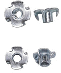 Heavy Duty T Nuts Kit 16 Pc Assortment Zinc Plated Steel M5 M6 M8 M10 Four Prongs for Wood Furniture DIY Projects