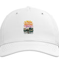 Cool White Adjustable Baseball Hat With Machinist CNC Tools Vise Gauge Square Print showing a detailed graphic design.