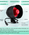Standalone Home Office Security Alarm Kit With Wireless Loud Indoor Outdoor Weatherproof Siren featuring key components and design