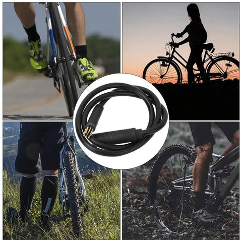 9 Pin E Bike Motor Extension Cable Waterproof Female To Male Hub Motor Wire Conversion Kit For Electric Bike 1.5x66.5cm Universal Compatibility Durable Weatherproof