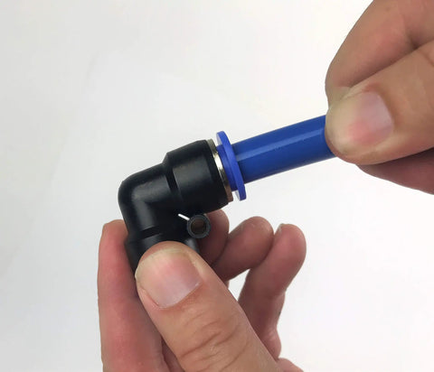 All-In-One 1/2-Inch OD And 3/8-Inch ID Nylon Air Tubing 100-Foot Push To Connect Piping Kit With Tube Cutter, Outlet Blocks, Manifold, Ball Valves, And 1/4-Inch NP Fittings For DIY Pneumatic System